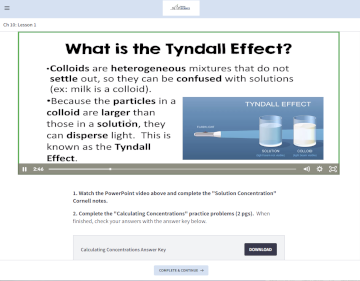 Suburban Science Chemistry Lesson Screen