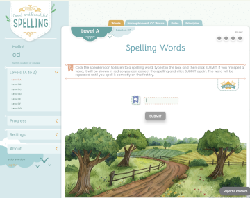 Good and Beautiful Simply Spelling App